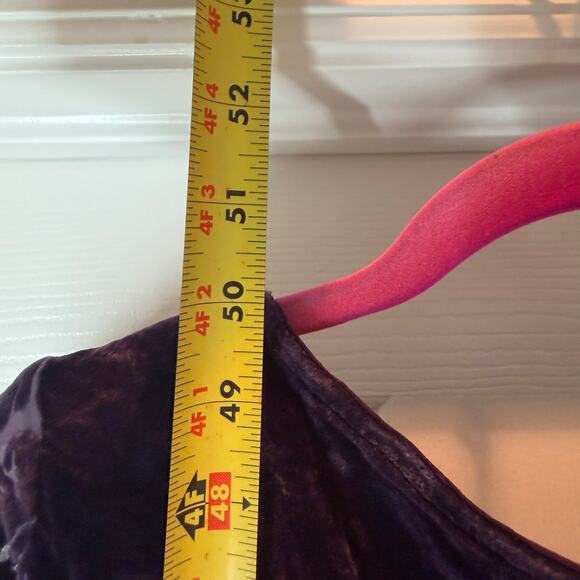 Carol Anderson Purple Burnout Velvet Floral Midi Dress Size XS Boho Gypsy Hippie - Picture 3 of 6